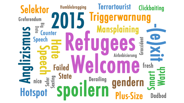 Wortwolke Anglizismus des Jahres 2015