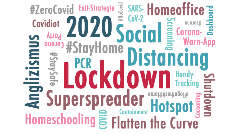 Wortwolke Anglizismus des Jahres 2020