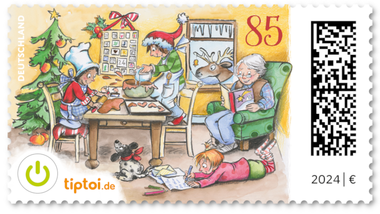 Schönste Briefmarke des Jahres 2024: „Weihnachten für Kinder – Weihnachtsbäckerei“