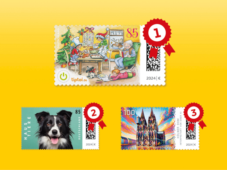 Schönste Briefmarke des Jahres 2024 – Plätze 1 bis 3