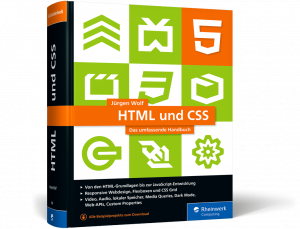 Buch-Cover: Jürgen Wolf – „HTML und CSS: Das umfassende Handbuch“