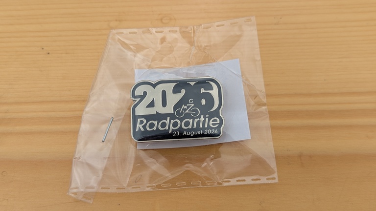 Ansteck-Pin zur 16. MZ-Radpartie vom 23.08.2026.