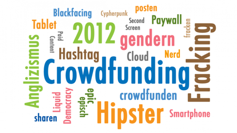 Wortwolke Anglizismus des Jahres 2012