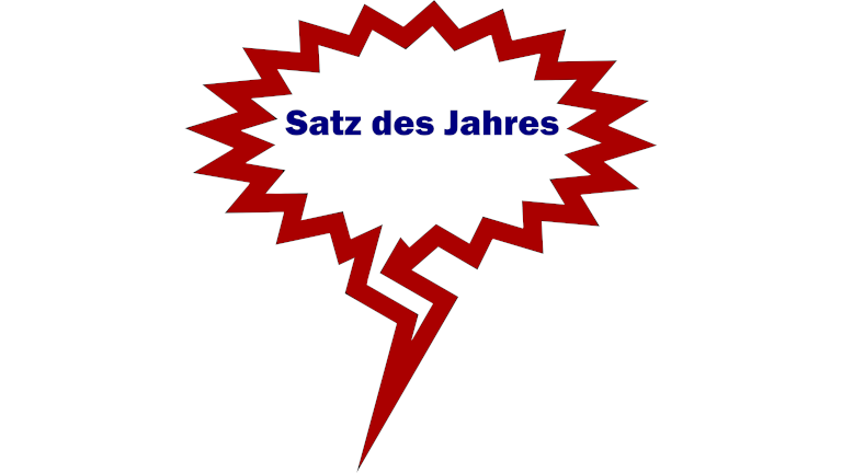 Logo Satz des Jahres (Sprechblase)